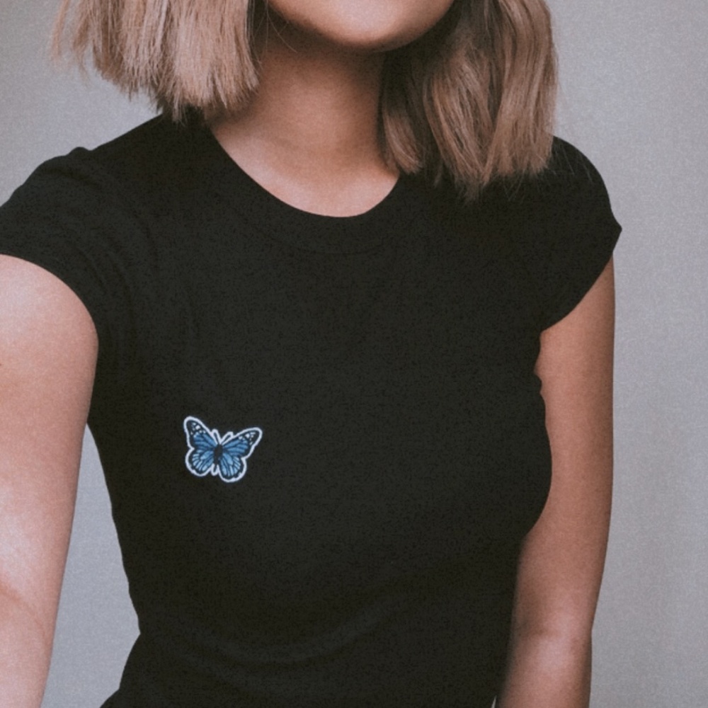 Blue Butterfly T shirt